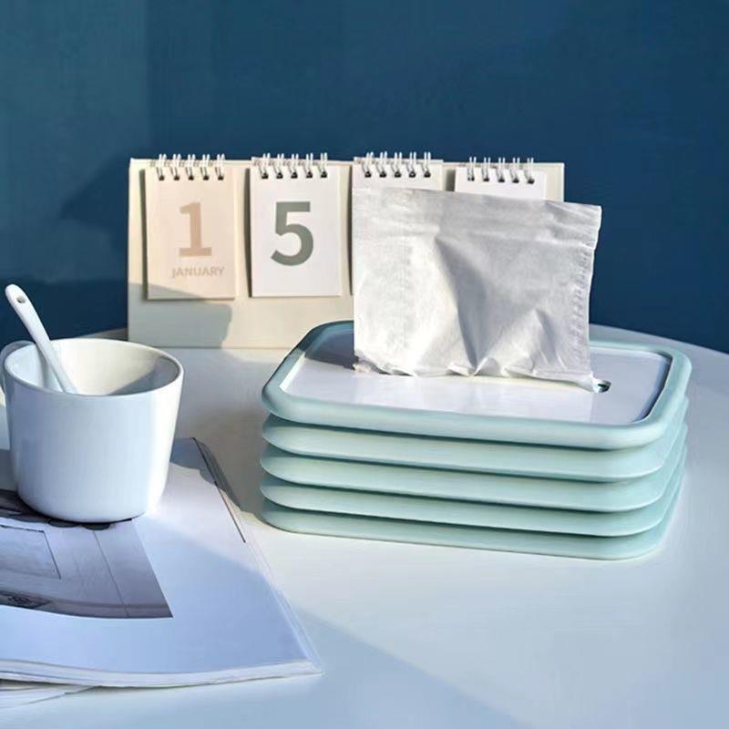 可降解硅胶纸巾盒创意折叠式抽纸盒家用桌面茶几伸缩风琴纸盒详情图3