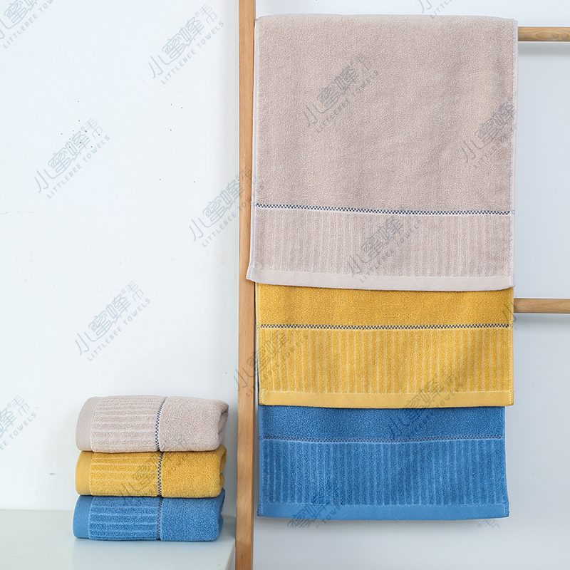 Solid Color Jacquard Break Towel Hair Labor Protection Towel Little Bee Towel Item No. : 303