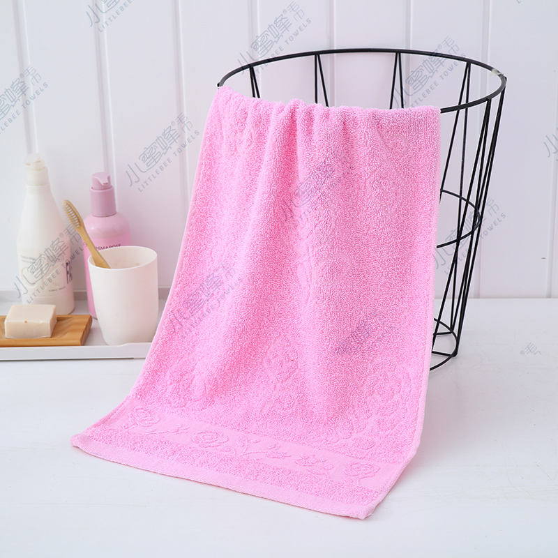 Solid Color Jacquard Break Towel Hair Labor Protection Towel Little Bee Towel No. : 307 Specification drawing