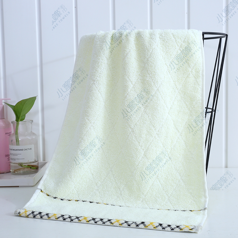 Cotton Plain Color Block Towel Hair Labor Insurance Gift Towel Little Bee Towel No. : 309 Specification drawing