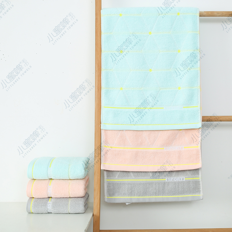 Plain Cut Adult Face Towel Hair Labor Protection Towel Little Bee Towel Item No. : 402