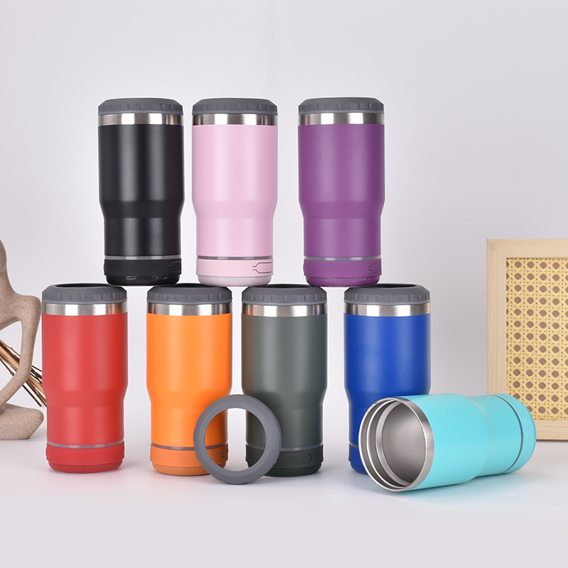 Speaker cold insulation tank, 304 stainless steel insulated cup, portable Bluetooth speaker, car cup, office and home ice box details Picture