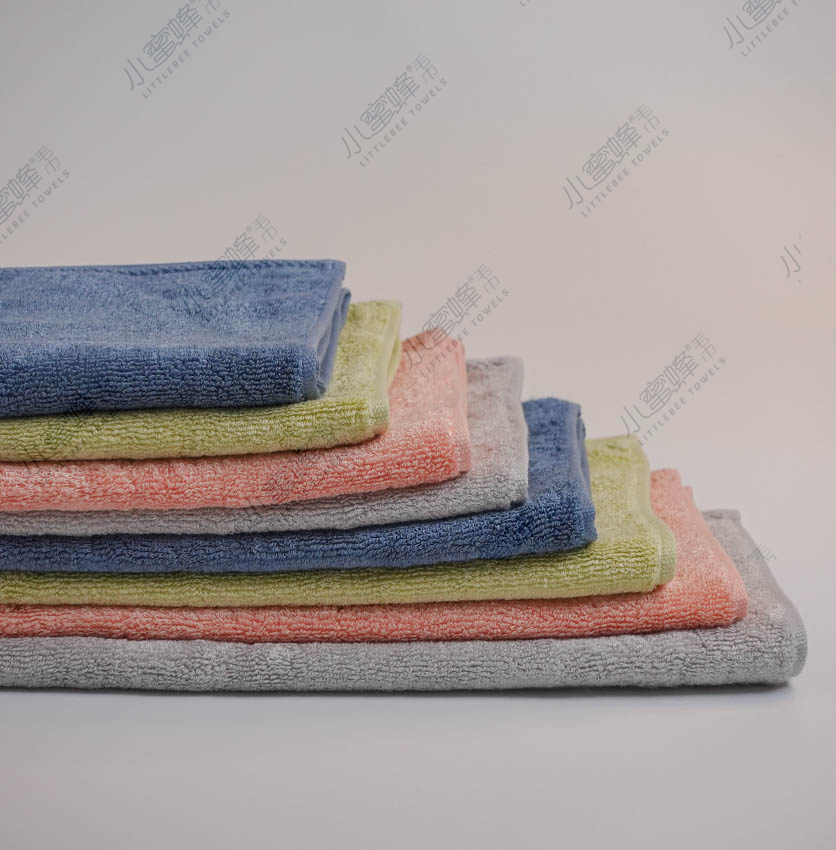 A Generation Of Bamboo Fiber Face Towel Solid Color Features Edge Multi-Color Small Bee Towel: 717 Specification drawing