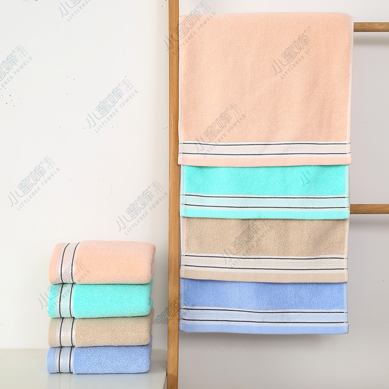 Plain Cut Adult Face Towel Hair Labor Protection Towel Small Bee Towel No. : 406