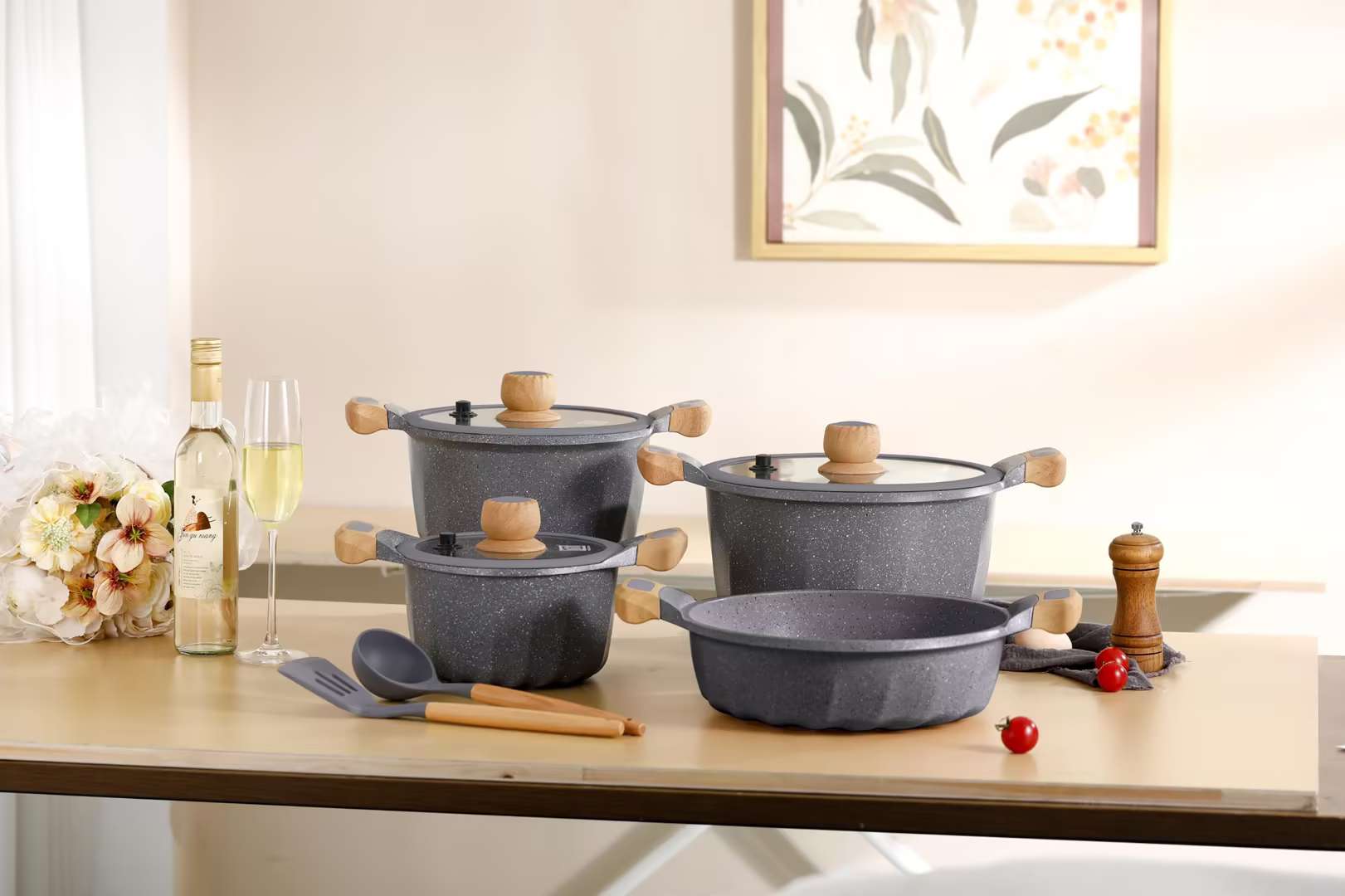 Die-casting aluminum
Non-stick set Item Picture