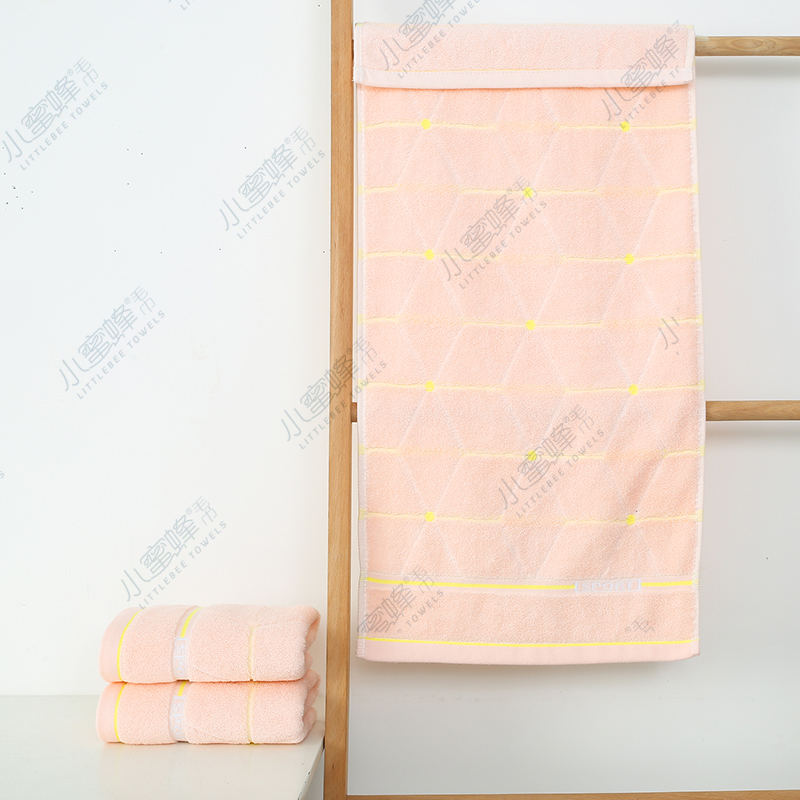 Plain Cut Adult Face Towel Hair Labor Protection Towel Little Bee Towel Item No. : 402 Specification drawing