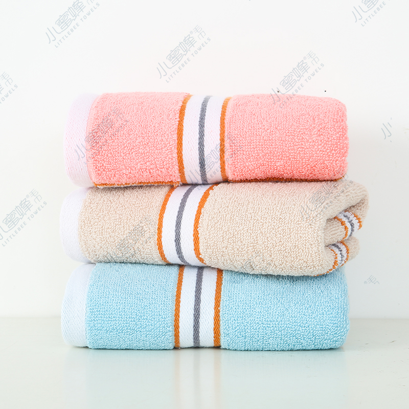 Plain Cut Jacquard Adult Face Towel Hair Labor Protection Towel Small Bee Towel No. : 405 Application Scenario