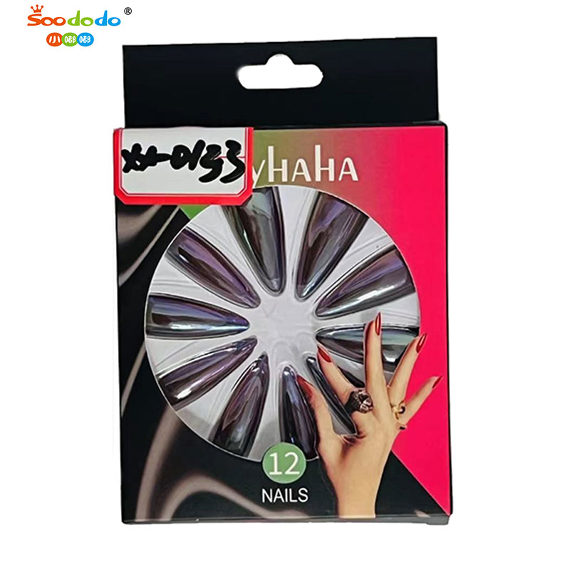 Soododo XDXX-0133 Maillard fairy wind magic nail paste fake nails can be reused fake nails handmade nail art wear nail accessories nail art full figure