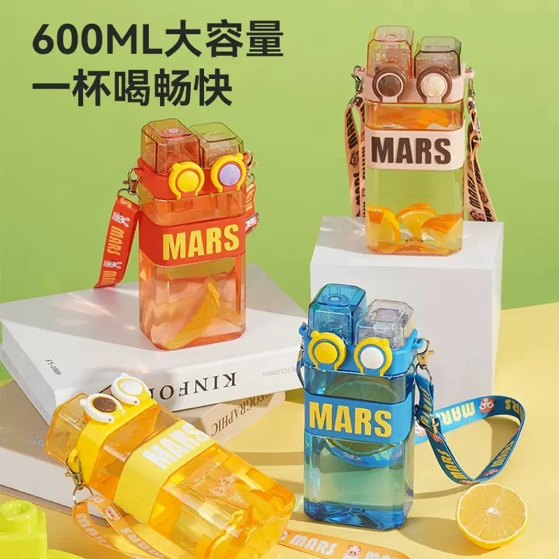 L54-LX5543 Double drinking cups, straws, girls, high appearance level, boys, children, students, sports water bottles detail image 2