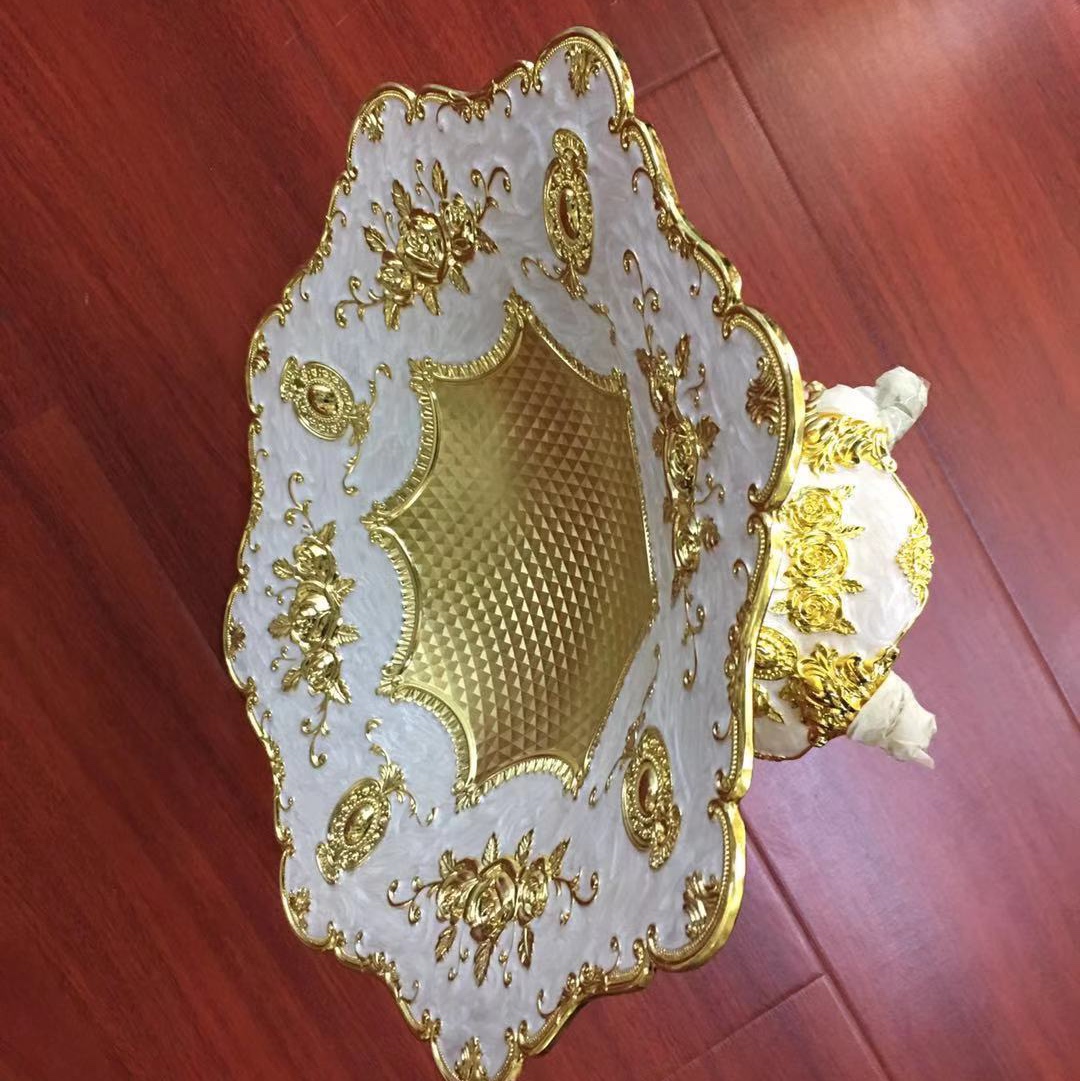 Cross Border Arabian Style Alloy Flower With Glaze Alloy Fruit Tray Dry Fruit Tray Item Picture