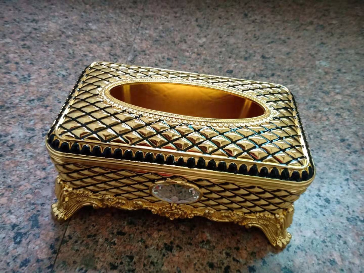 Cross Border Alloy Middle Eastern Turkish Style Alloy Tissue Box Item Picture