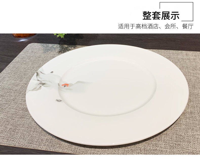 Wholesale of creative and distinctive eight-piece ceramic tableware sets for hotel restaurants and clubs, including bowls, plates and dishes pic 3