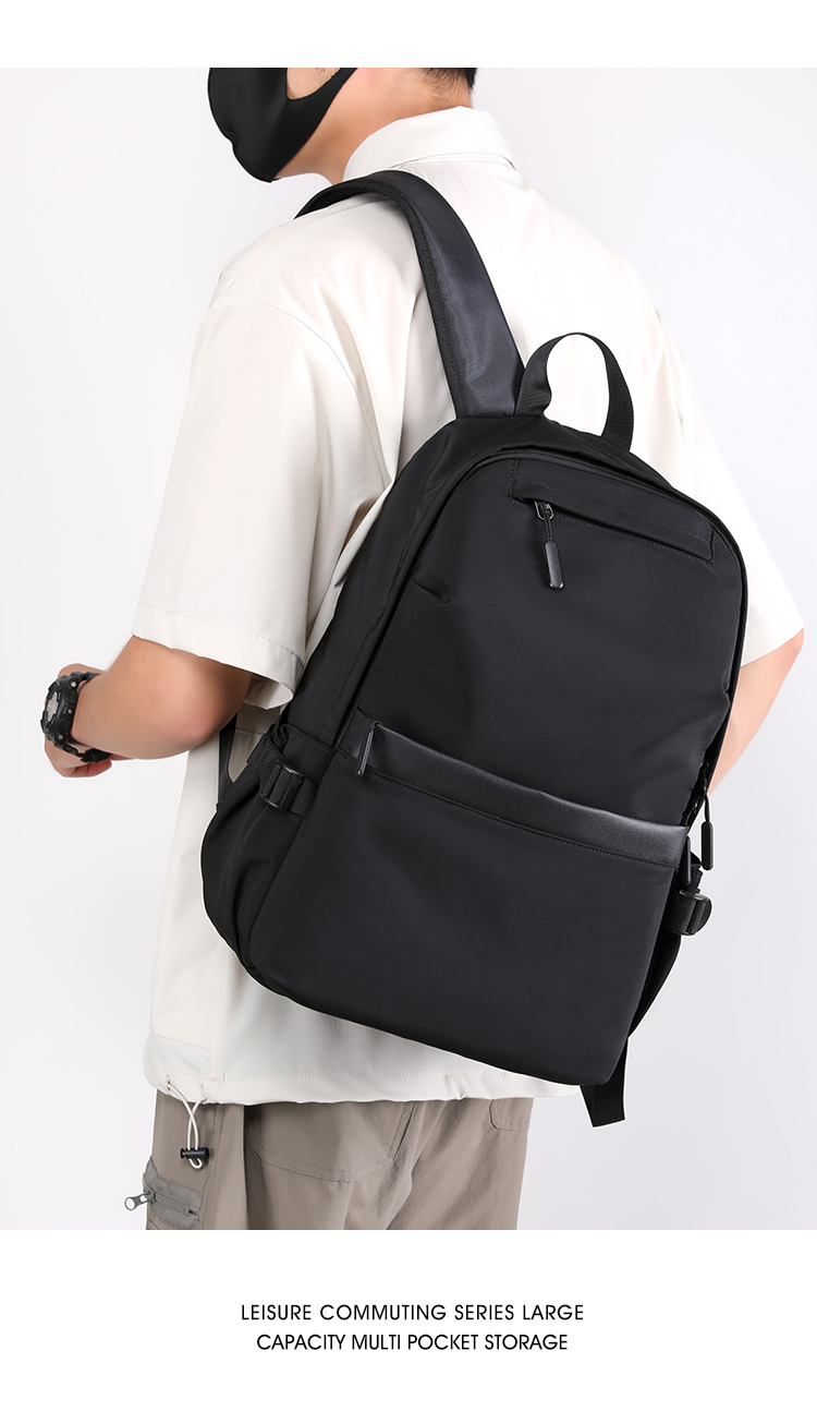 新款休闲包时尚商务旅行双肩包简约大气男士背包笔记本电脑学生包详情8