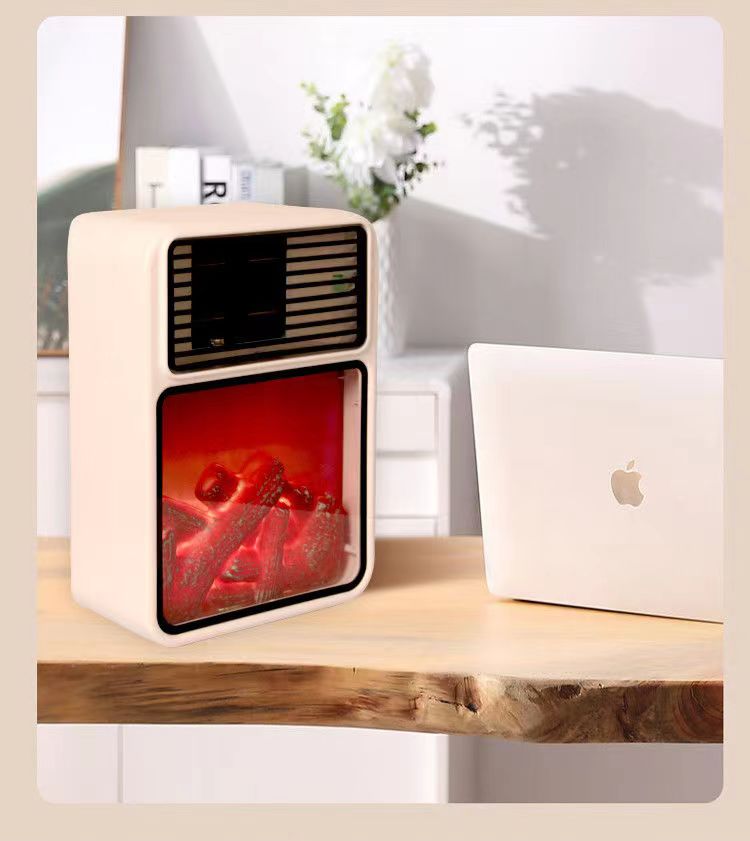 跨境蓝牙音响 仿真火焰暖风机 家用小型取暖器 便携式办公室台式烤火炉电暖器详情9