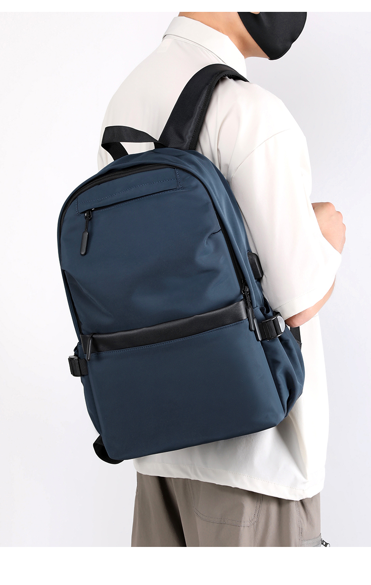 新款休闲包时尚商务旅行双肩包简约大气男士背包笔记本电脑学生包详情15