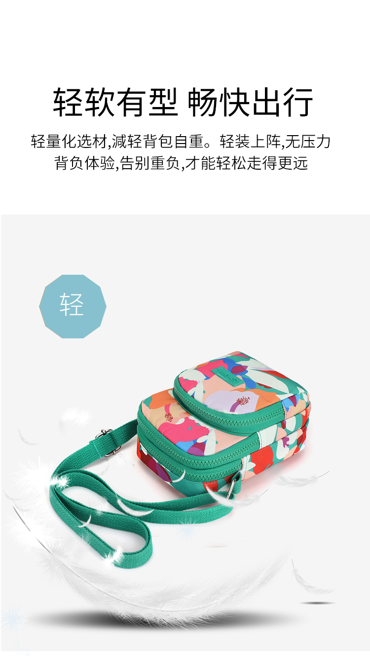 新款印花尼龙包时尚韩版女包便携小巧手机包实用休闲包通勤斜挎包详情13