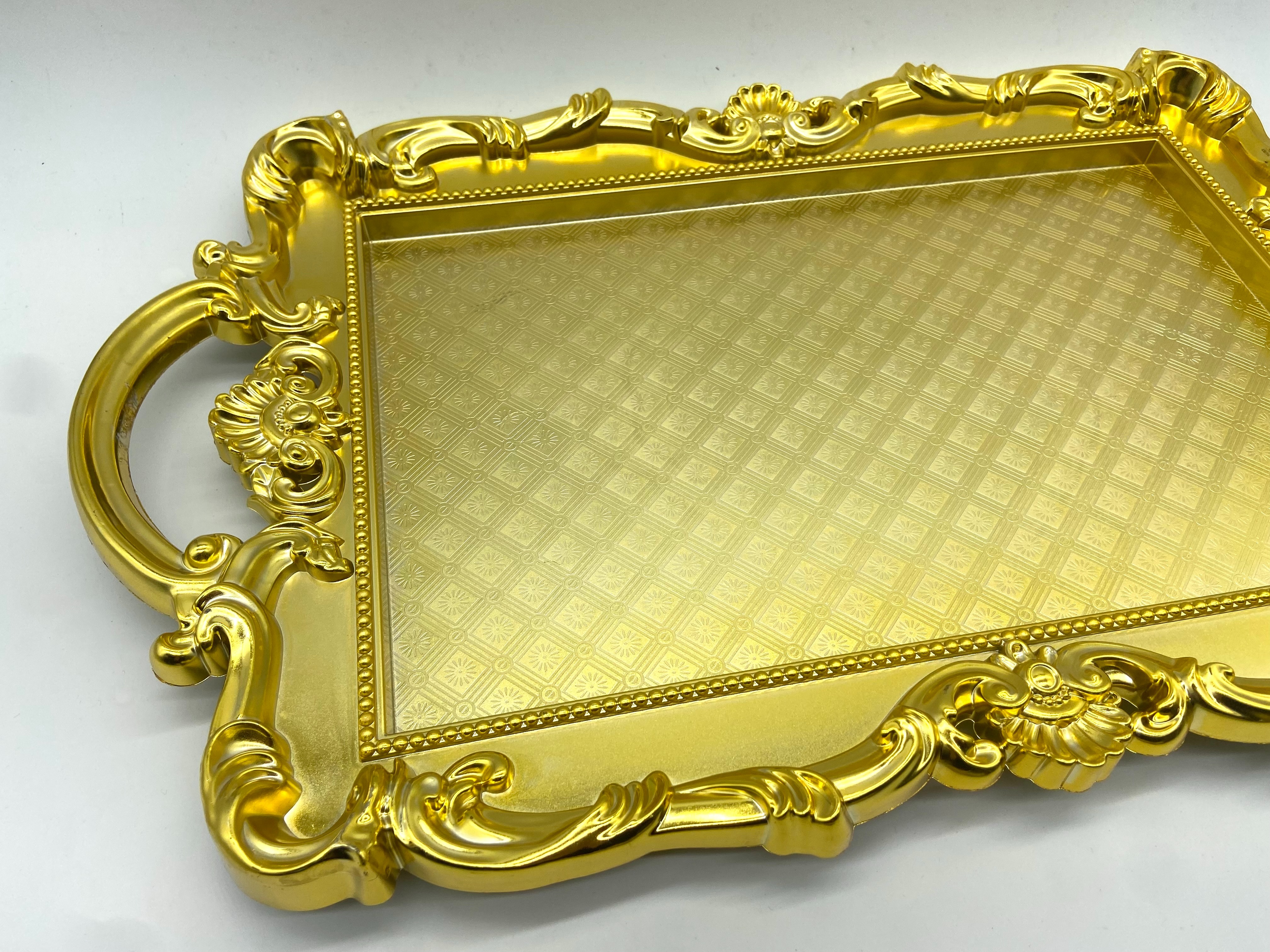 Mirror plate 46*29, household dining plate, transparent for tea cups, water cups, tea tray, plastic cup plate, commercial dining plate Item Picture