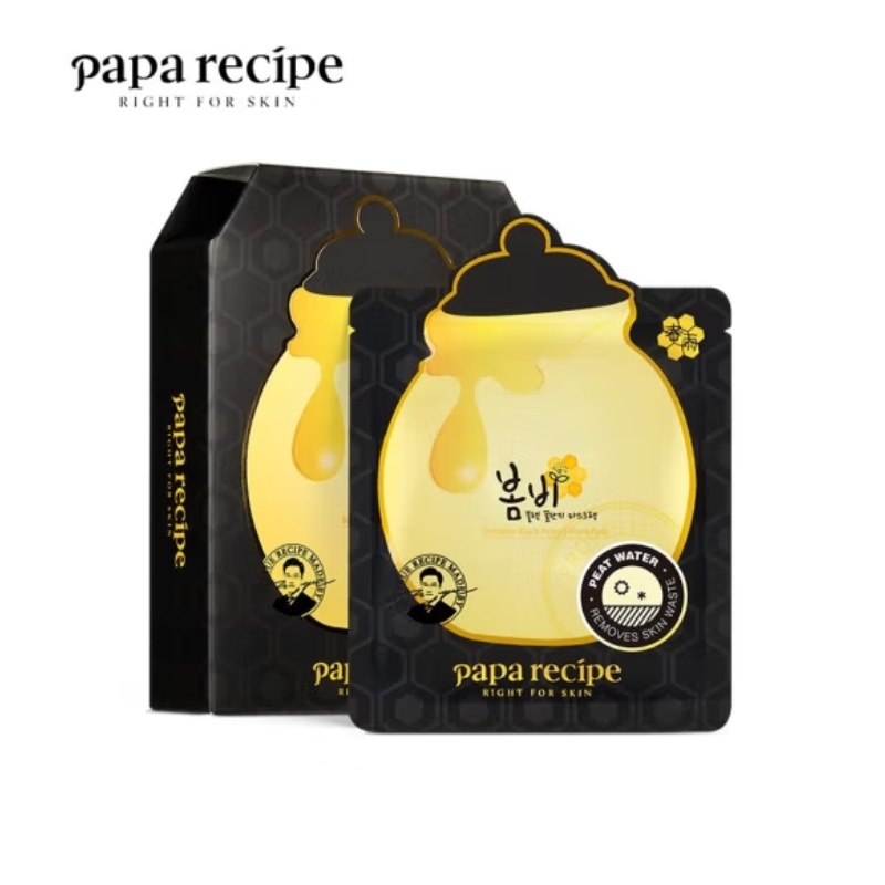 韩国 Paparecipe 春雨黑蜂胶面膜25g*10片 