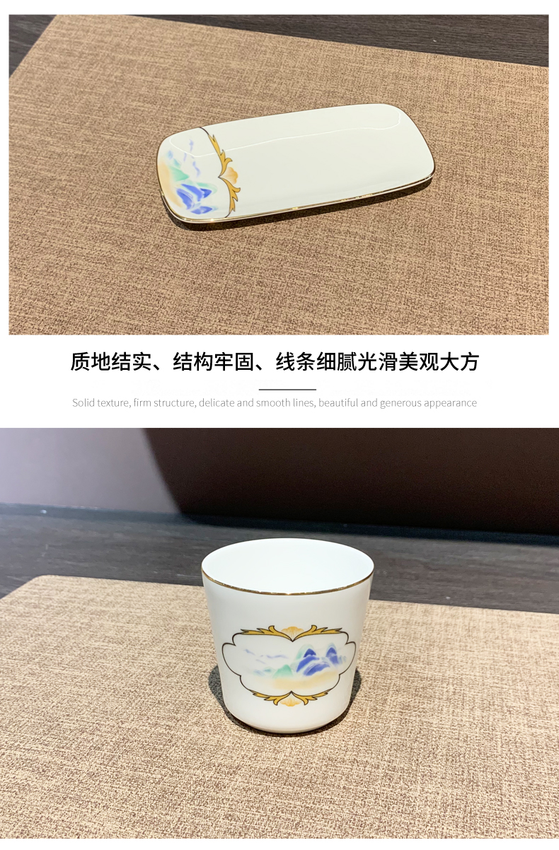 国潮酒店餐厅五星级陶瓷酒店用品批发餐具套装镶边摆台碗盘勺子套装详情7