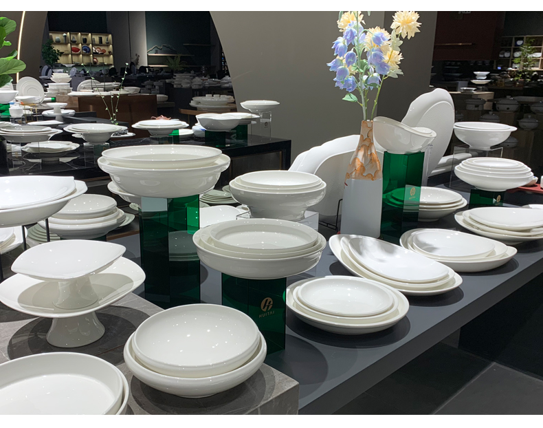 厂家中式陶瓷双尖汤盘13寸15寸金汤酸菜鱼碗连锁餐饮店后厨餐具详情6