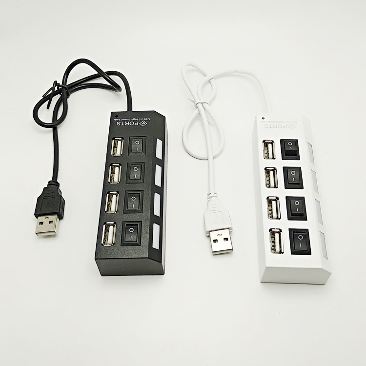 USB电脑接口分线器带开关HUB 4孔独立开关HUB USB2.0集线器 一拖四多接口集线器详情图19