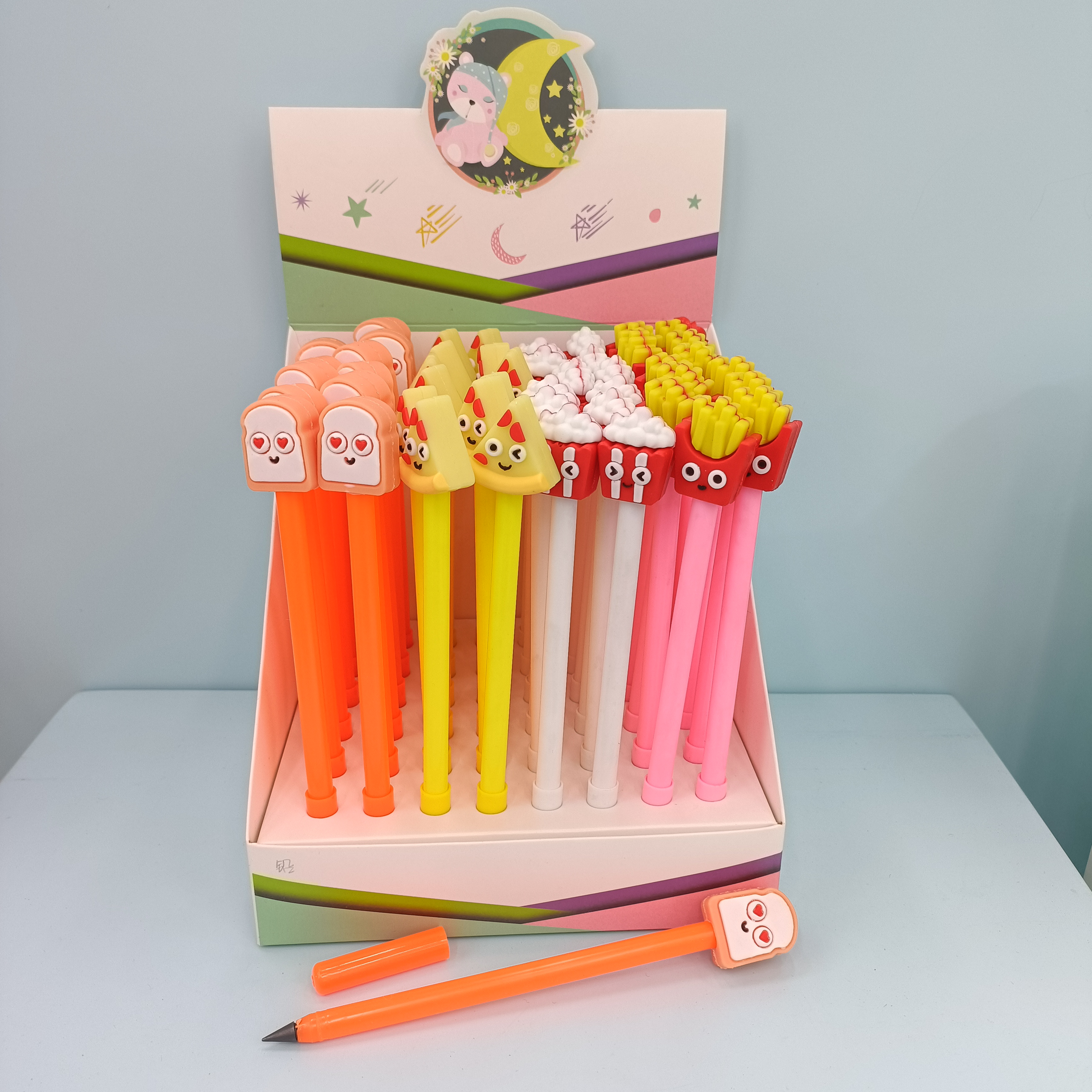 Cute cartoon silicone three-dimensional head eternal pencil Specification image