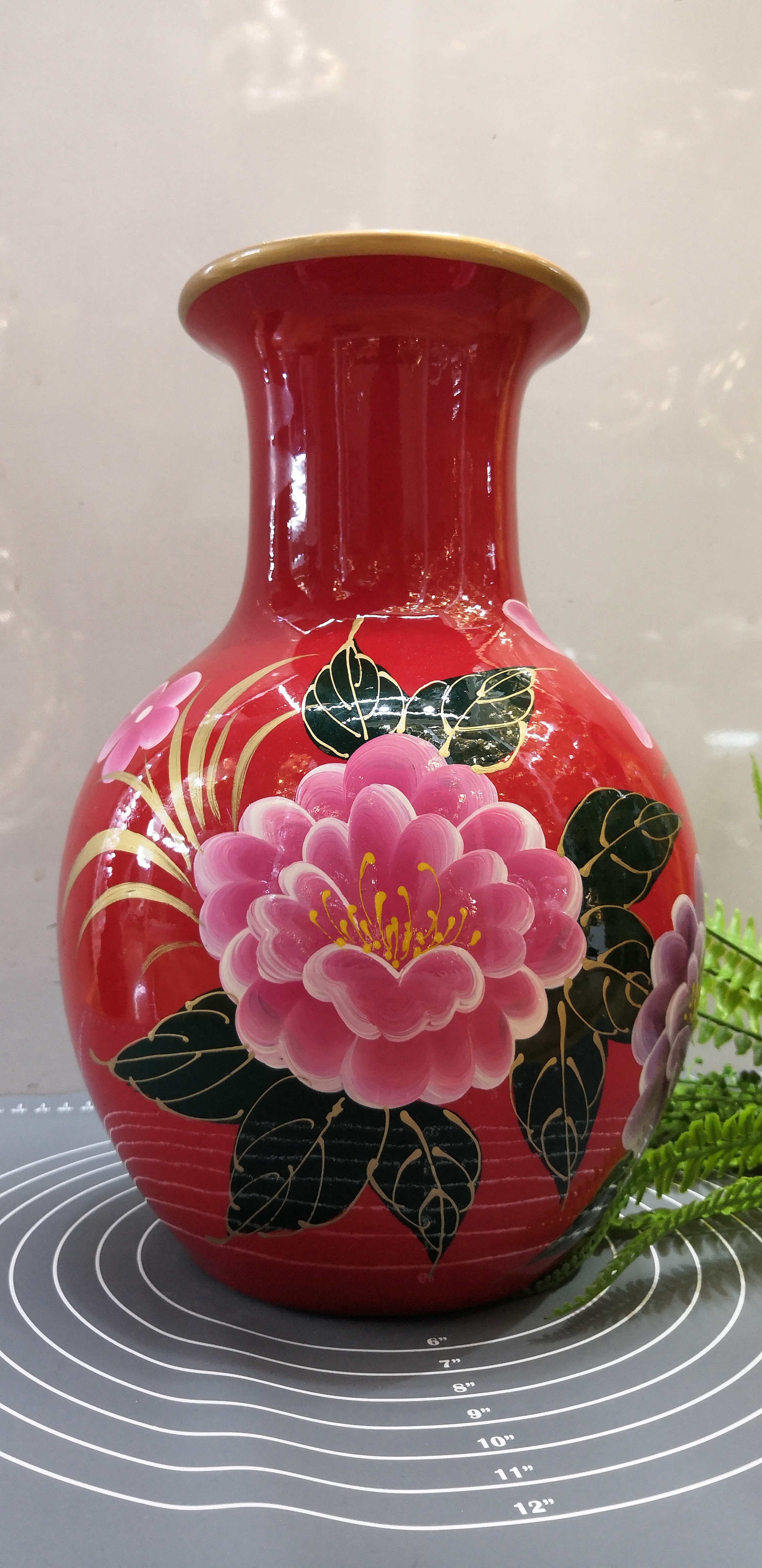 新年喜庆居室摆件花瓶陶瓷工艺品陶瓷花瓶特色小花瓶摆件