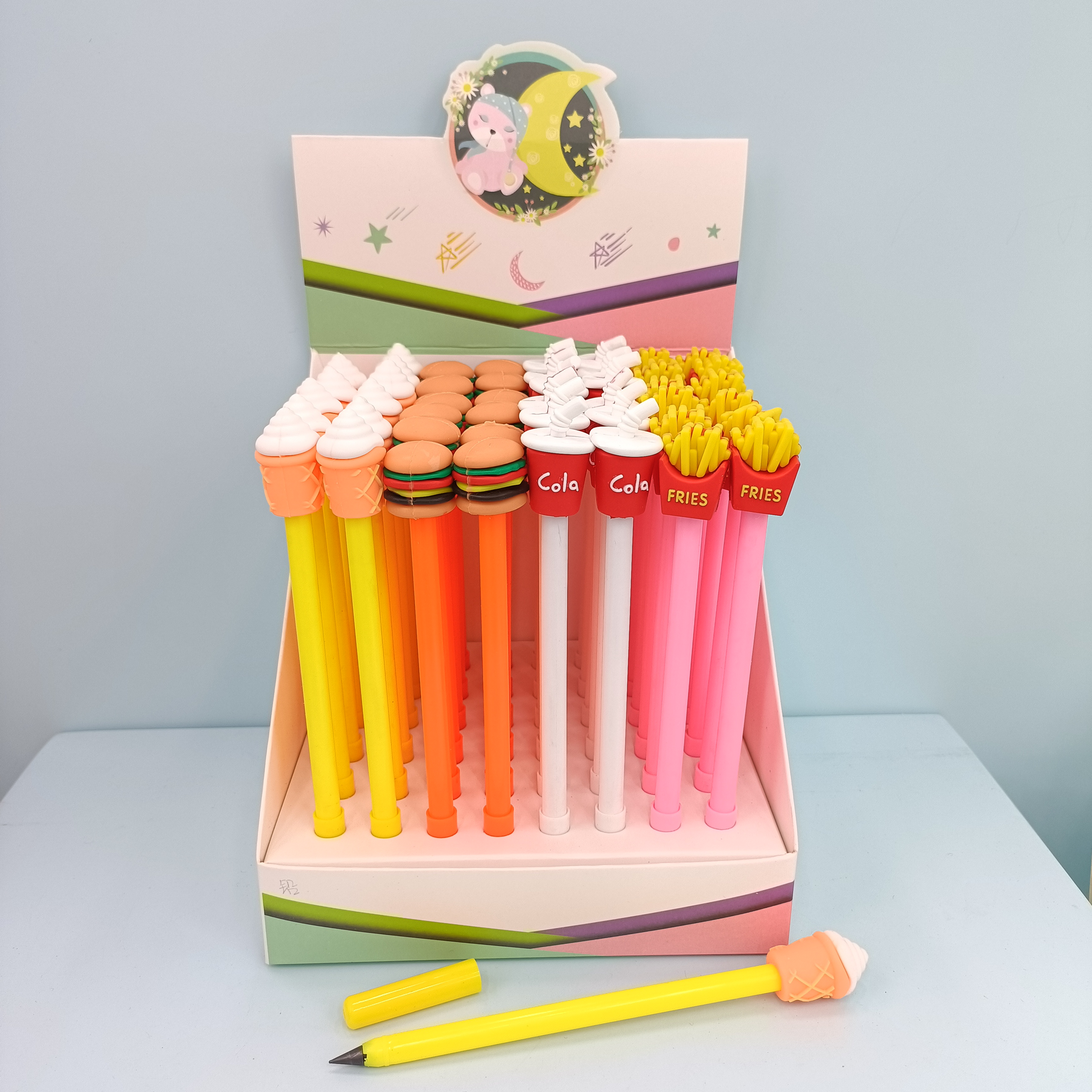 Cute cartoon silicone three-dimensional head eternal pencil Application Scenario
