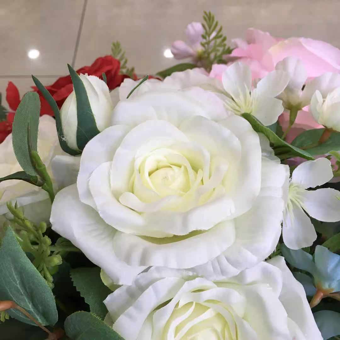 Living room artificial flowers, 7-pronged Korean-style empress rose wholesale, venue decoration, wedding decoration Application Scenario