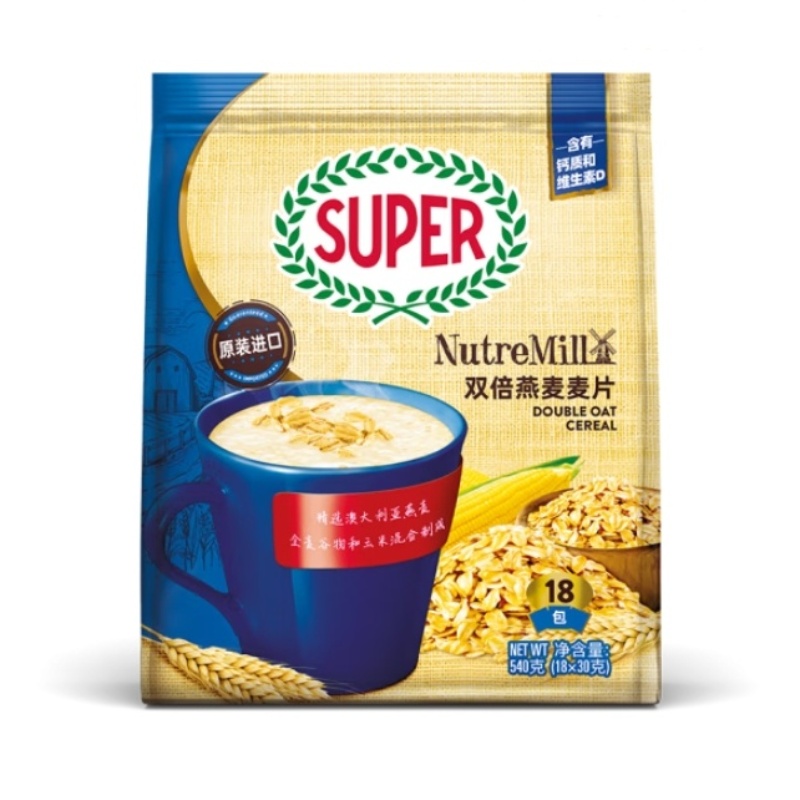 马来西亚 SUPER Nuture Mill 双倍燕麦麦片18*30g/袋图