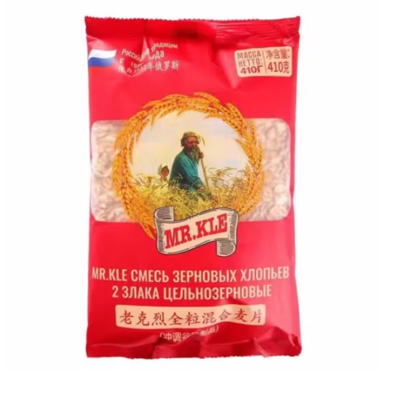 俄罗斯 老克烈全粒混合麦片（冲调谷物制品）410g/袋
