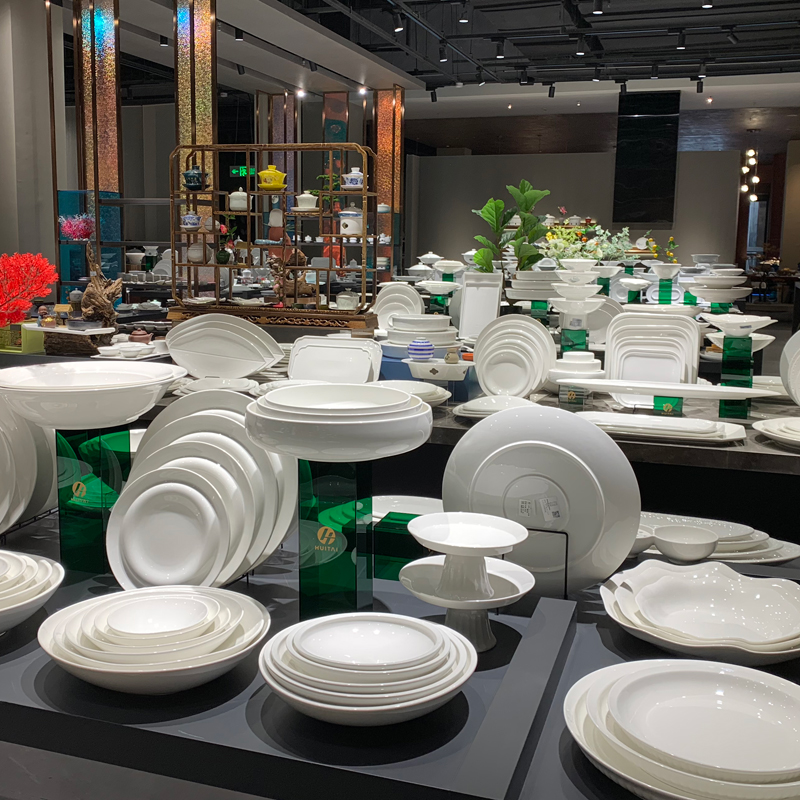 盘子/陶瓷盘/盘子碗/陶瓷盘子/不锈钢水果托盘白底实物图