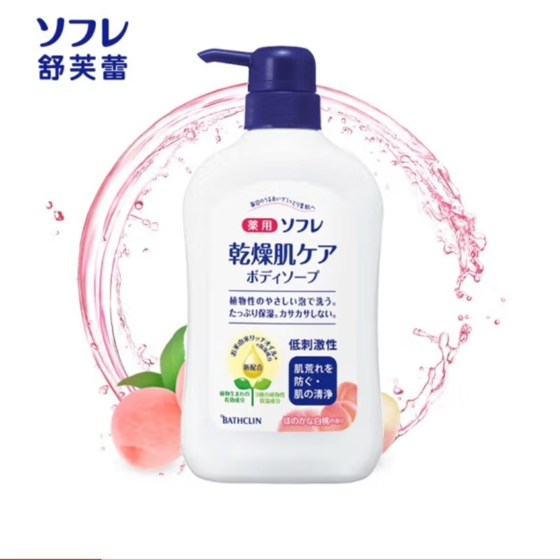 日本 舒芙蕾草本滋养沐浴露（白桃香型）550ml/瓶