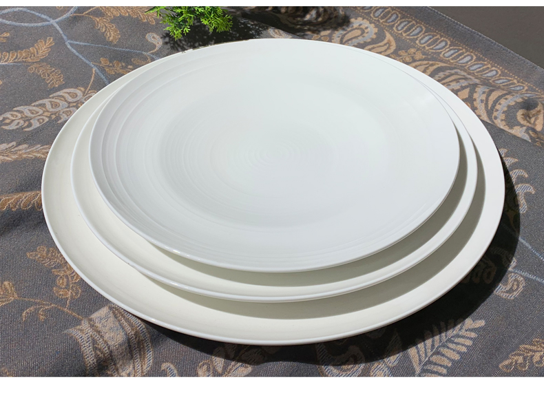 酒店用品中厨餐具浅盘圆形创意菜融合菜冷菜盘中式会所个性餐具盘陶瓷盘详情1