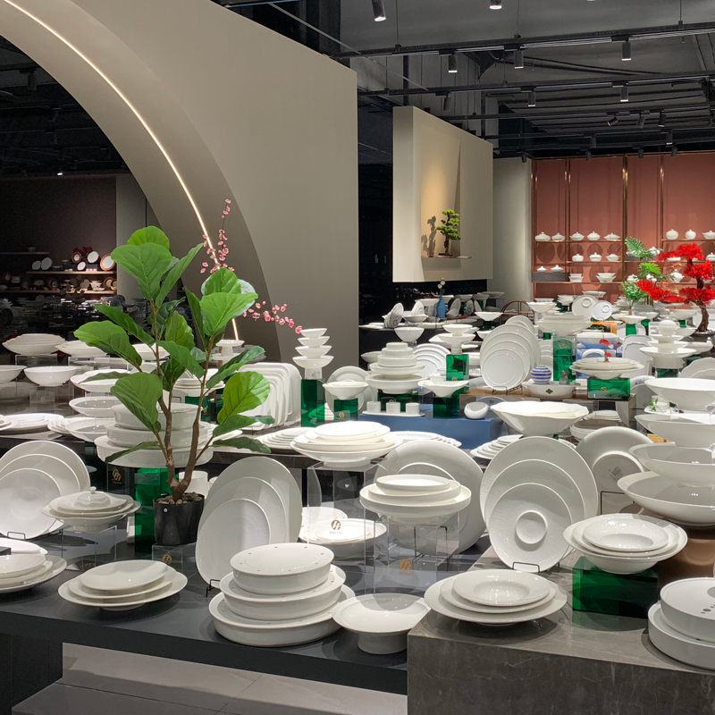 盘子/陶瓷盘/盘子碗/陶瓷盘子/不锈钢水果托盘白底实物图