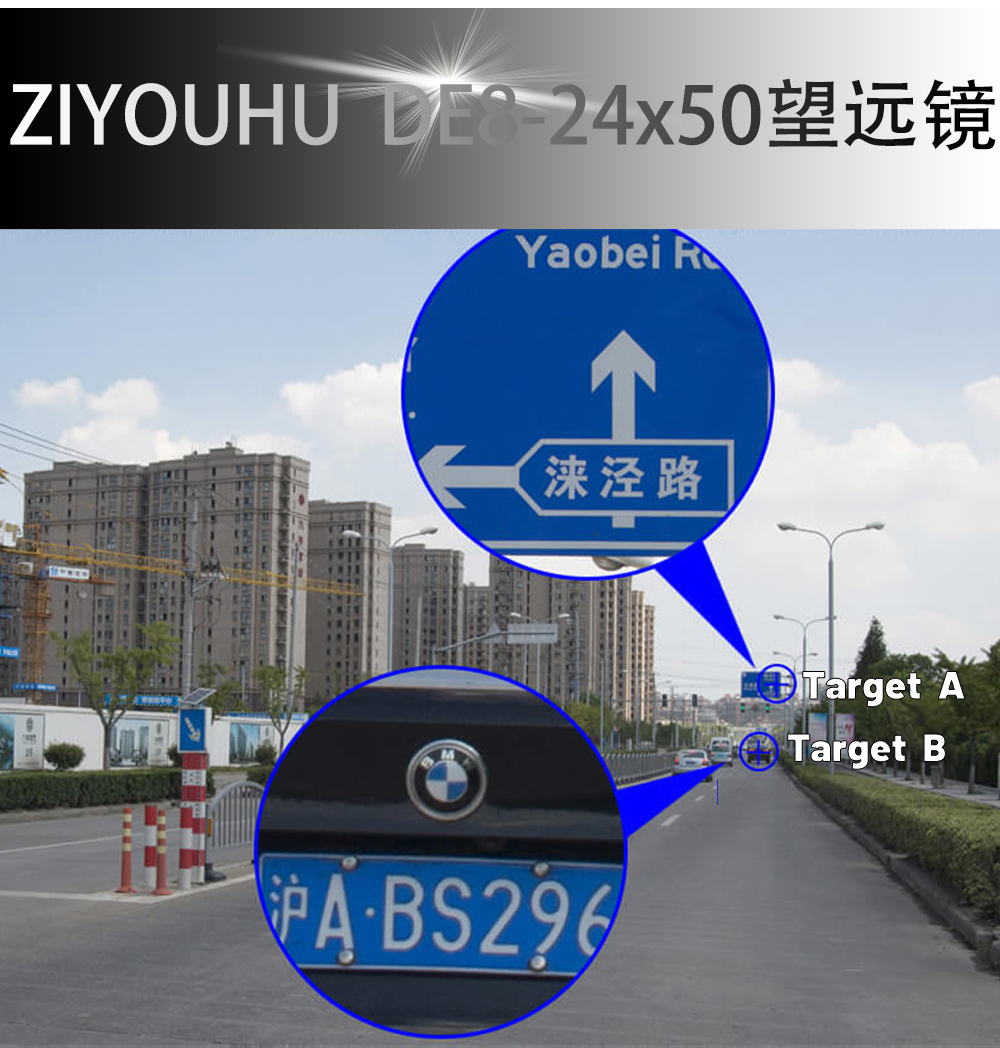 自由虎ZIYOUHU DE8-24x50追行者8-24x50保罗双筒望远镜大视野微光夜视望远镜高倍高清 pic 9