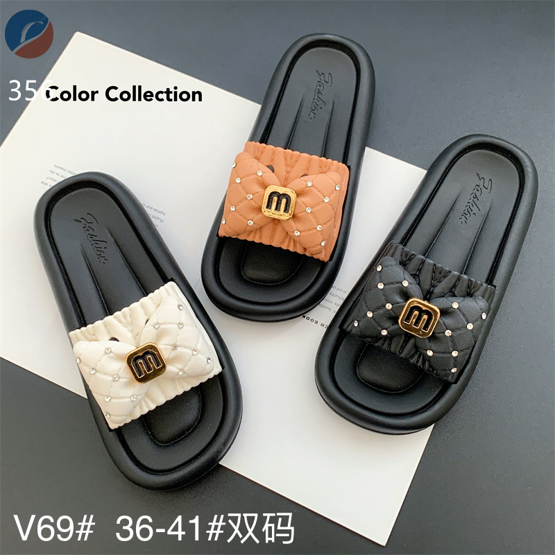 Platform slippers Female summer indoor and outdoor wear ins fashion cute muffin bottom high heels fashion sandals