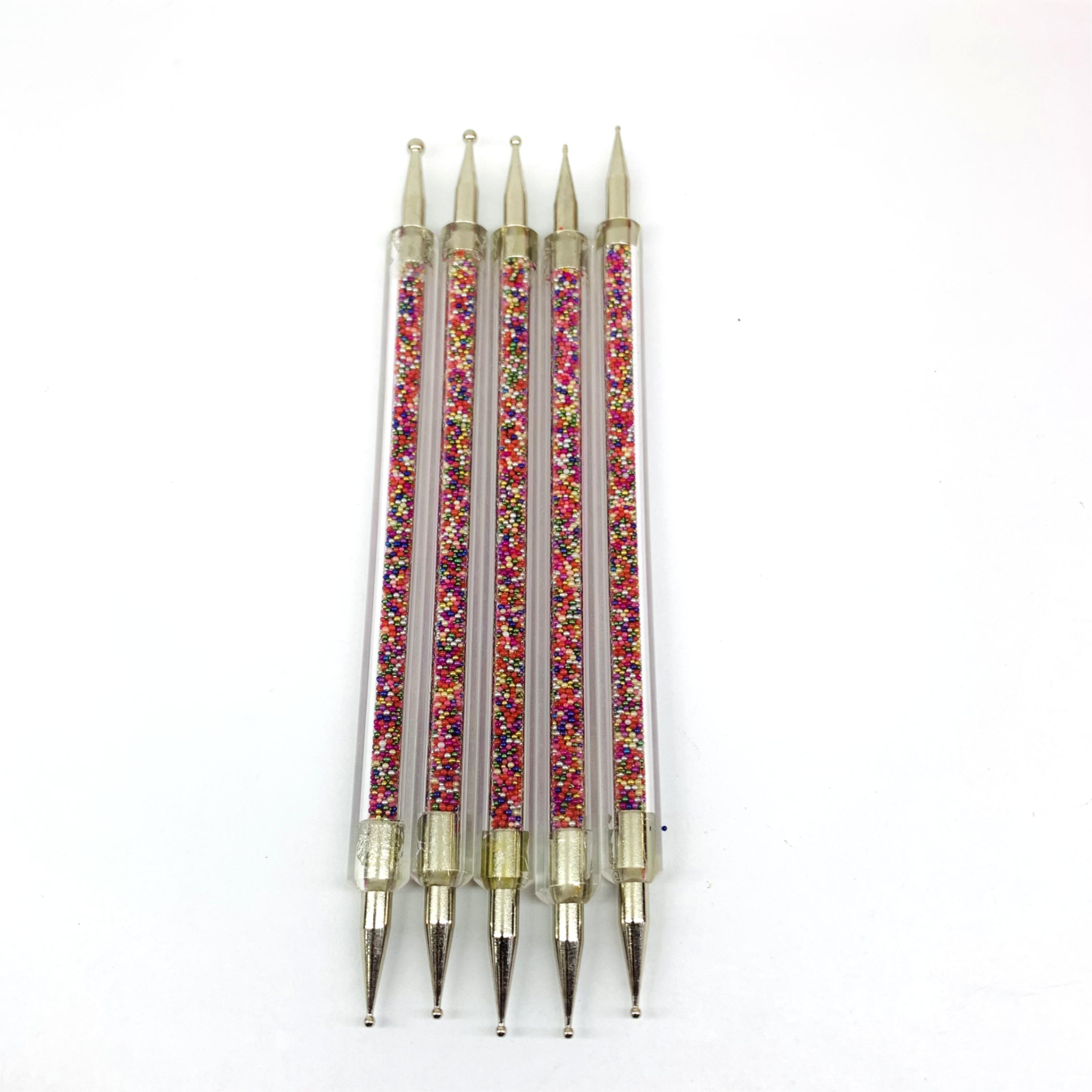 264 5 beads loaded drill pen bead rod double head point drill pen point flower pen point needle hook flower pen