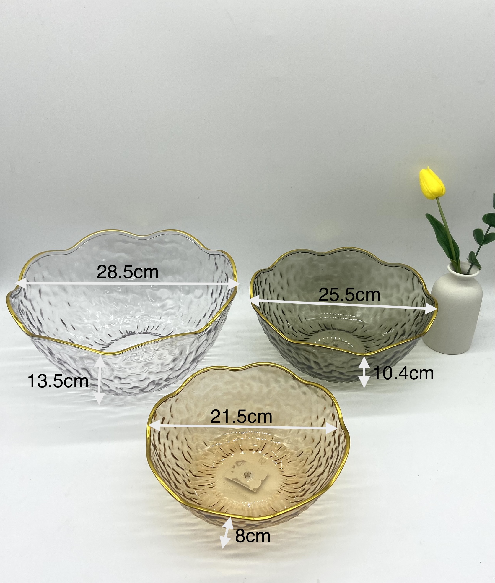 PET plate 28.5*13.5, a transparent and simple display plate for fruits, nuts, snacks and pastries, and a creative multi-functional storage plate are now available Specification drawing