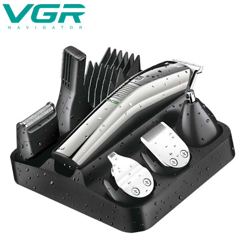 VGR029多功能理发器USB充电跨境专供男士套装电推剪剃须刀修剪器详情图3