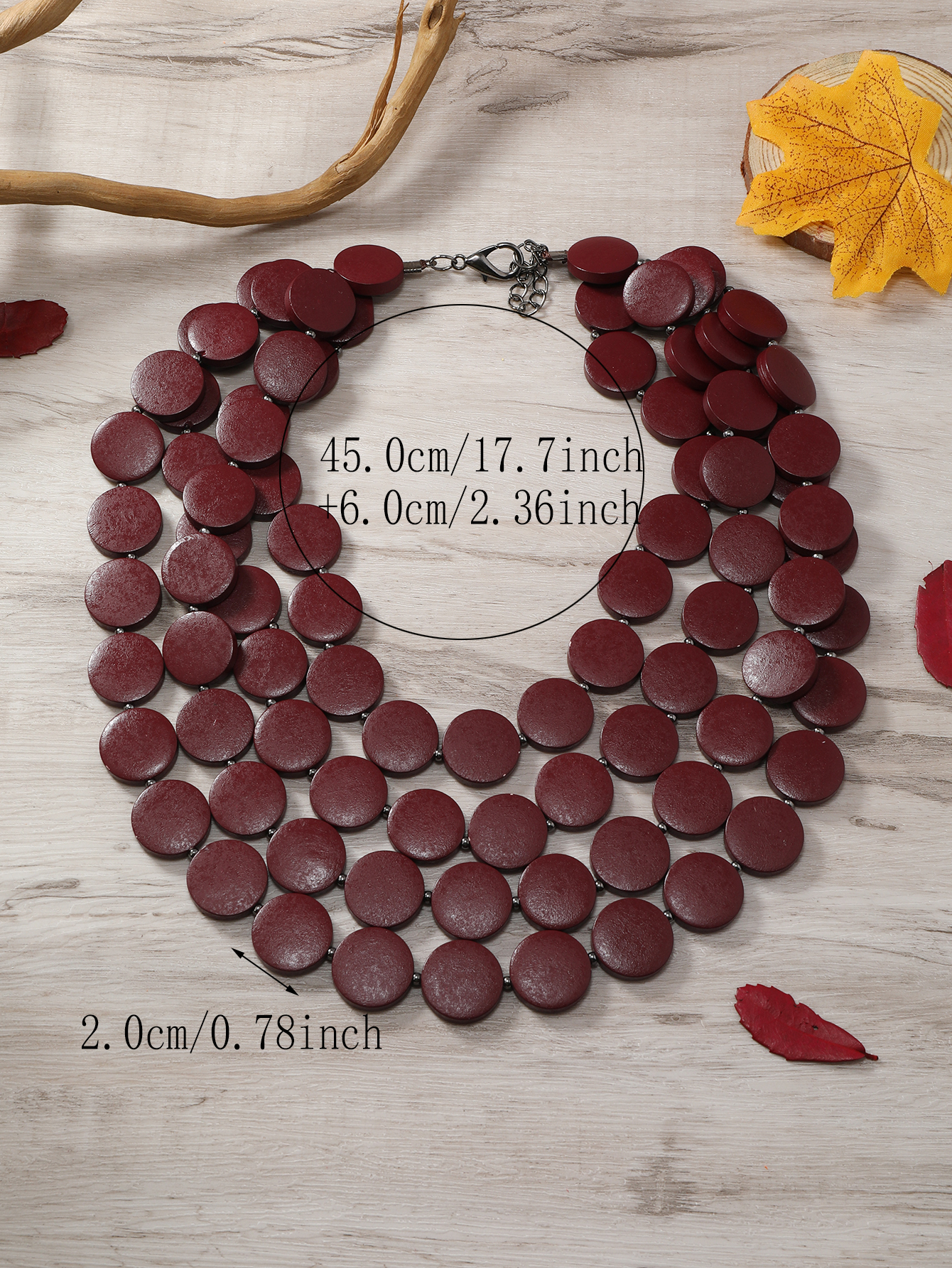 The New Boho Tropical Style Ethnic Style Retro Handmade Beaded Multi-Layer Necklace Fu Coconut details Picture