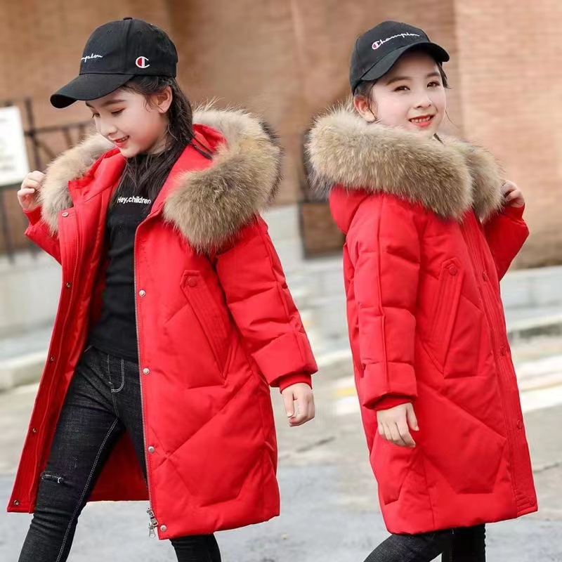 7-14 years old children special extended version of down cotton warm children winter essential style cold and cold resistant fashion coat thumbnail