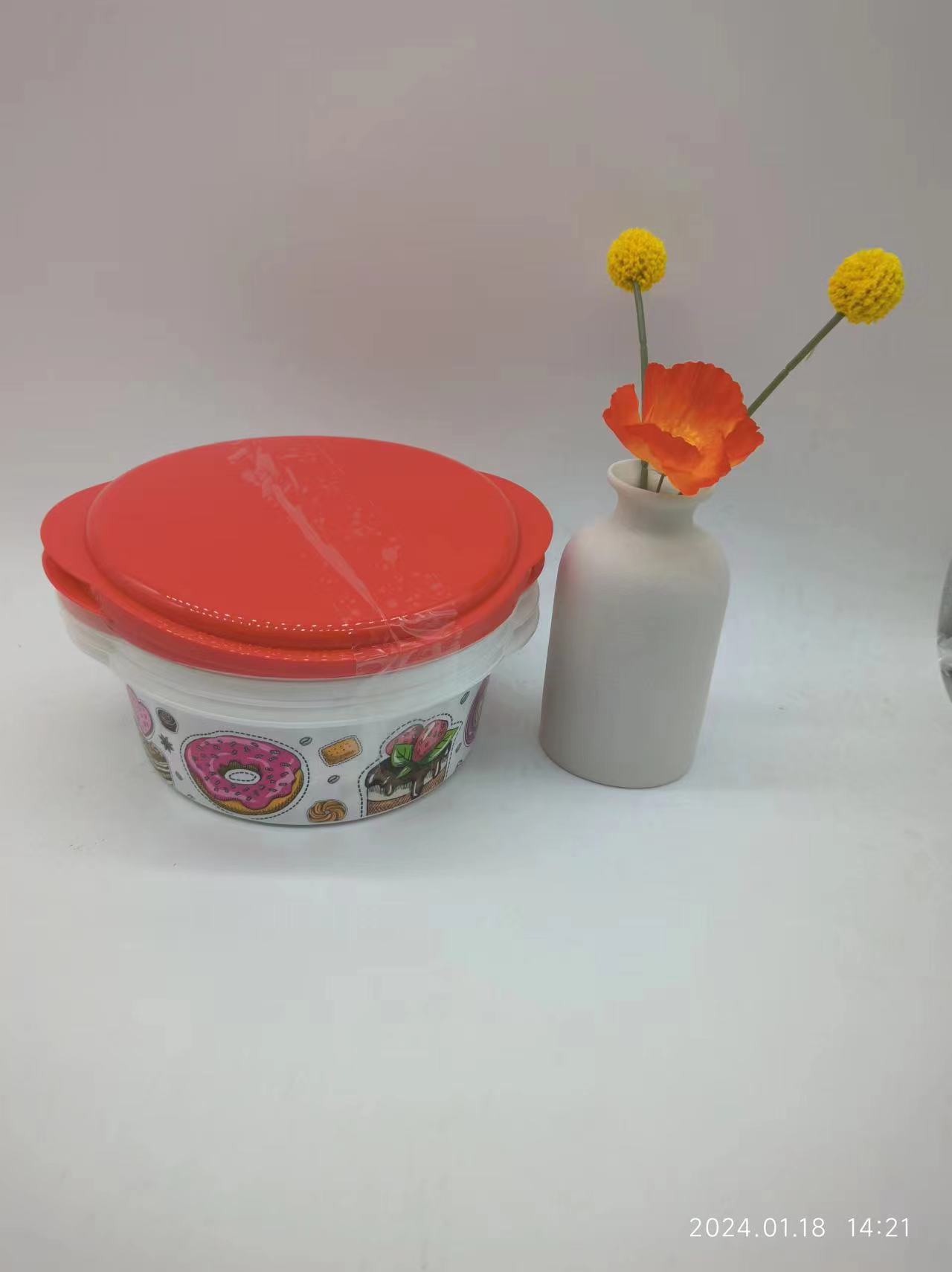 5-piece set of sealed food storage containers with LIDS for the refrigerator details Picture