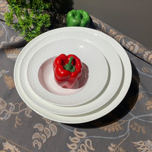 酒店用品新款陶瓷餐具纯白色大碗汤碗斜边沙拉碗帽碗后厨炒菜盘