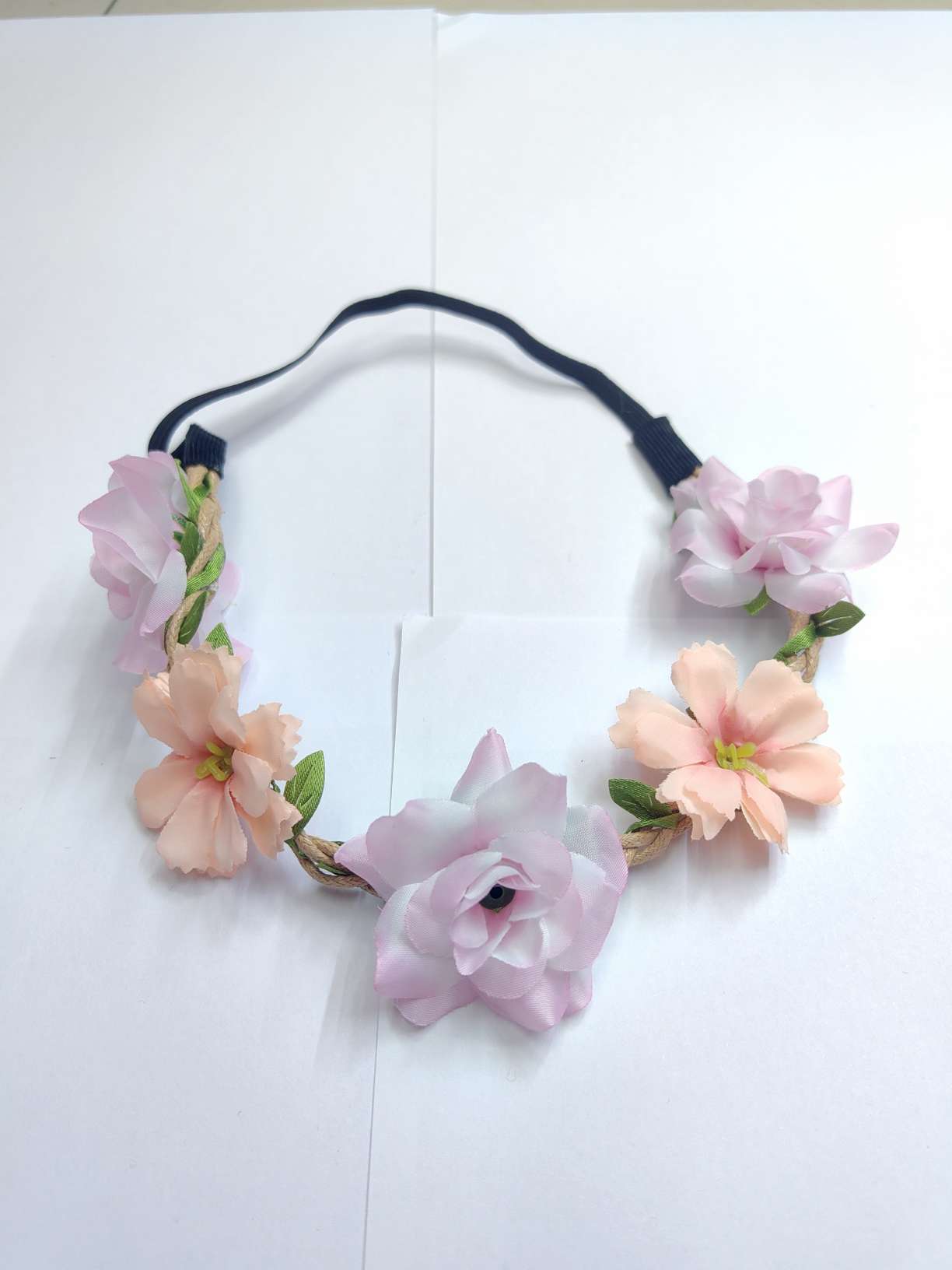 Holiday Party, Floral headband, garland, headband, Princess headband, Hawaiian style, floral headband Item Picture