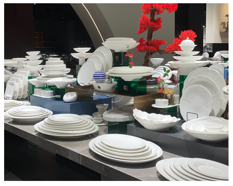 Wholesale of creative 10-14.5-inch round wide-edge bowls, ceramic dessert plates, deep plates, Western dining plates and hotel supplies pic 8