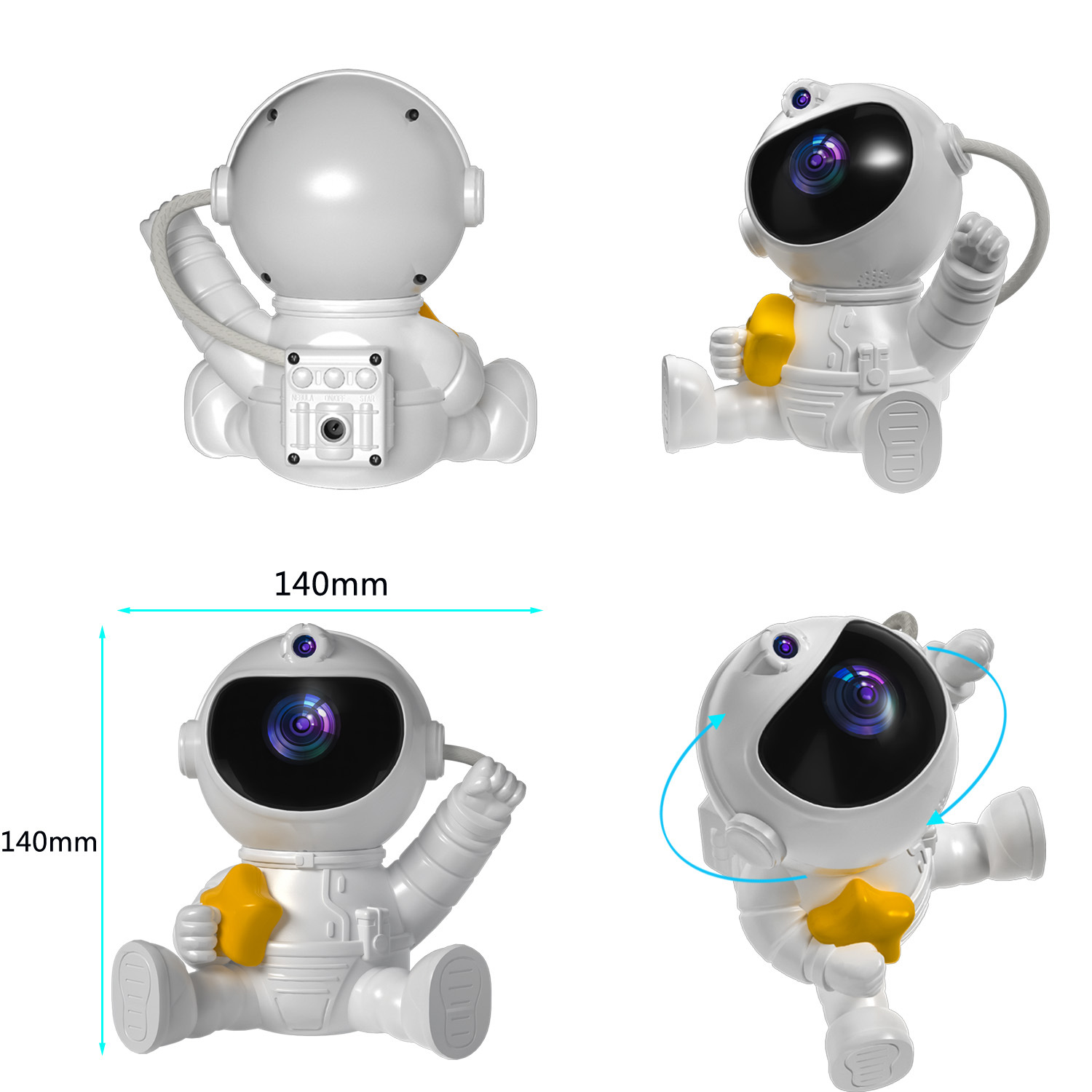 New astronaut starry sky light projection light, astronaut projection light, night light, ambient light, bedroom decoration light detail image 4