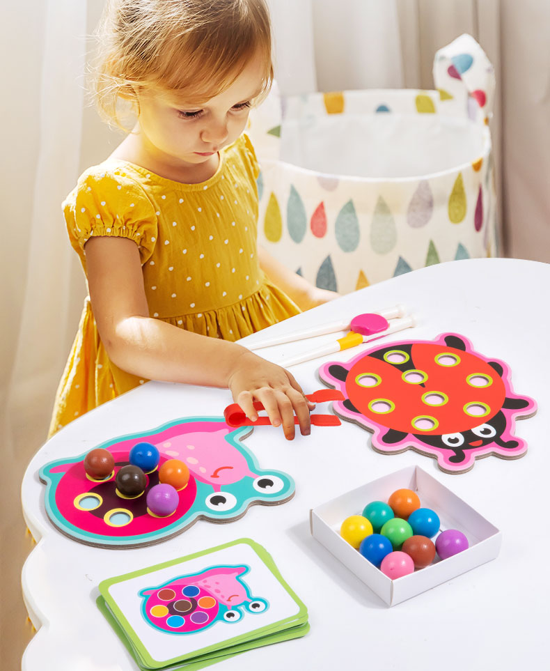 趣味多款进阶颜色认知夹珠子生活训练亲子互动益智玩具儿童益智玩具详情2