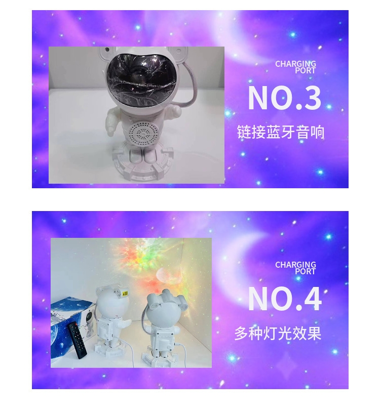 Northern Lights Starry Sky Light, Astronaut night light, Laser Ambient light, Bluetooth astronaut starry sky projector with Moon Aurora light pic 8