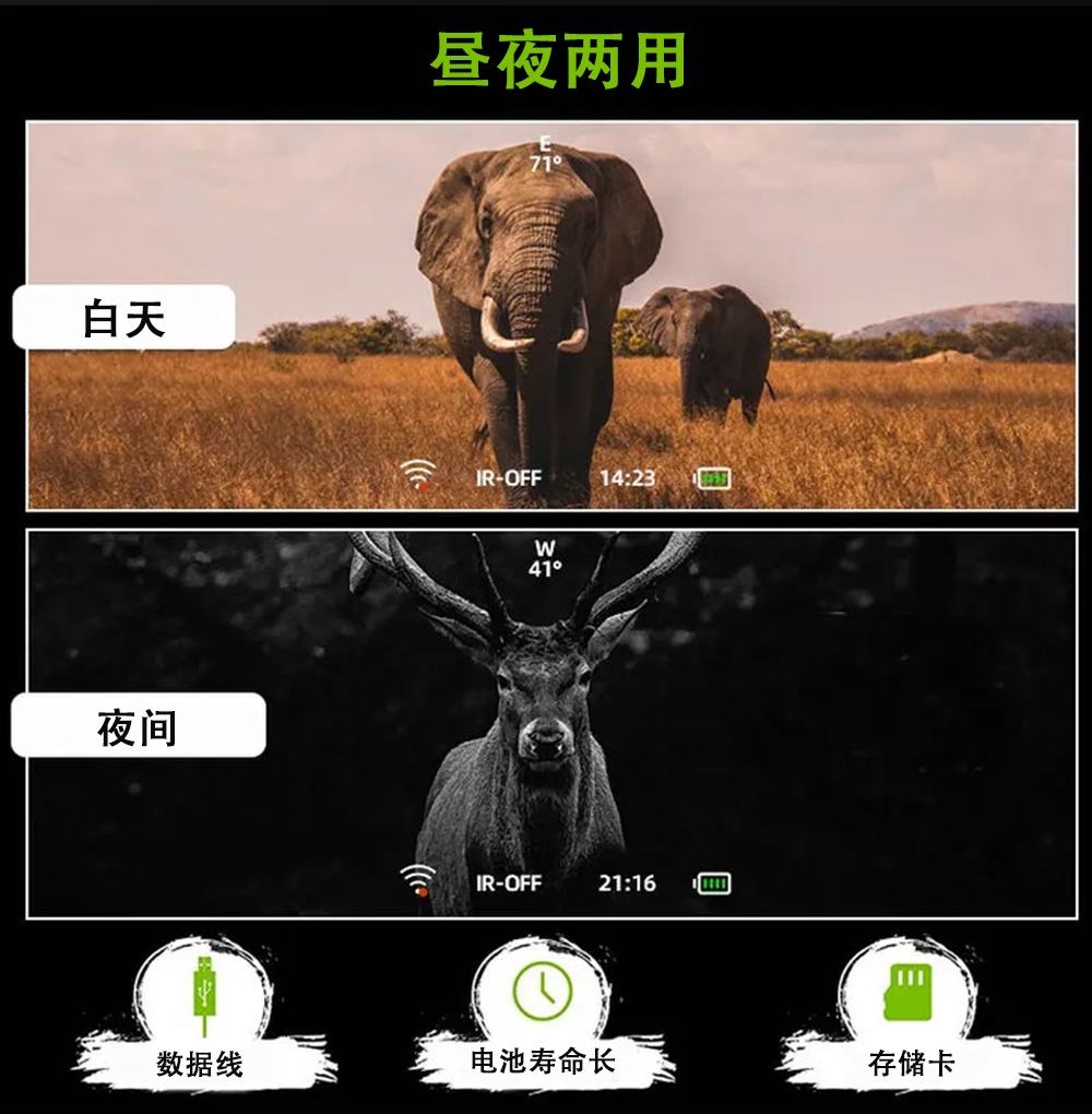 自由虎ZIYOUHU NVG-120A双筒头戴夜视仪头盔式单眼转双眼双目双筒红外高清数码夜间全黑观察详情8